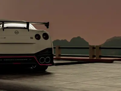 gtr R35 scene 3D model