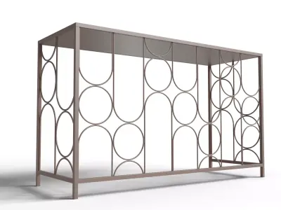 Modern Bronze Metal Console Table 3D model