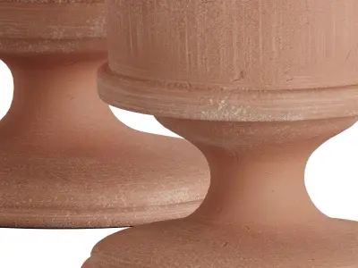 Denslow Weathered Metal Vase Collection 3D model