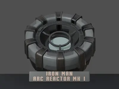 Iron Man Arc Reactor Mark 1 Free low-poly 3D model