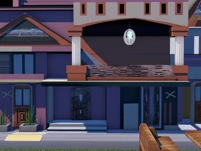 exterior house model Free 3D model