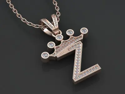 Z letter pendant 3D print model