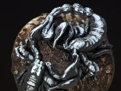 fight scorpions ring man 3D print model