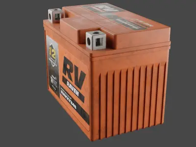 Motorcycle Battery Dust Low-poly 3D model