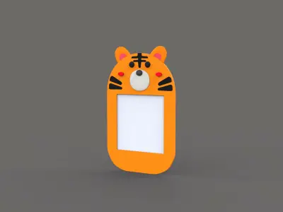 Cartoon Tiger Frame Low-poly 3D model