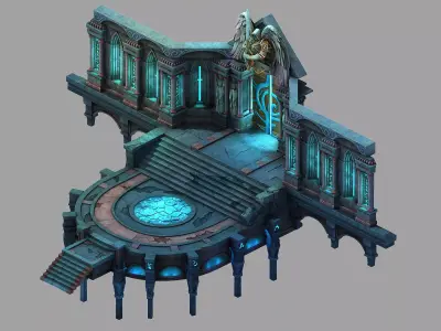 Game Palace - Temple 01 3D model