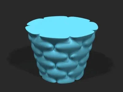 Cups and vases - bumpy surface 3D print model