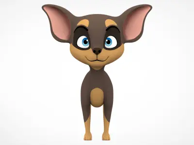 Chihuahua  Low-poly 3D model