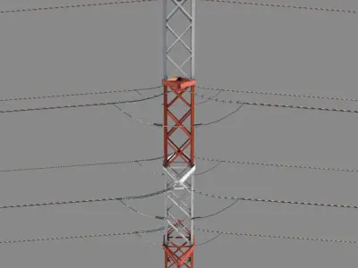 Electricity Pole 27 3D model