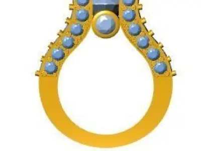 SOLITER FULL DAIMOND RING 3D print model