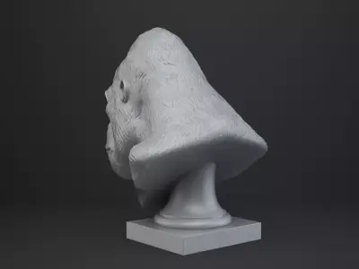 Gorilla Bust - Animal Figurine 3D print model