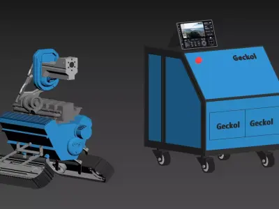 Modern industrial LOFT equipment mechanical processing 3D model