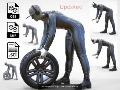 N1 Collection Mechanics Painters Welders Grinder 13 figure 3D Model Pack