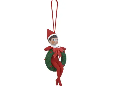 Elf Christmas Tree Toy Low-poly 3D model