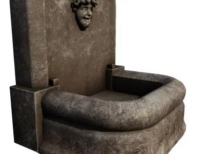 Medieval Fountain Low-poly 3D model purchase
