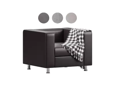 Erwins armchair leather 3D model