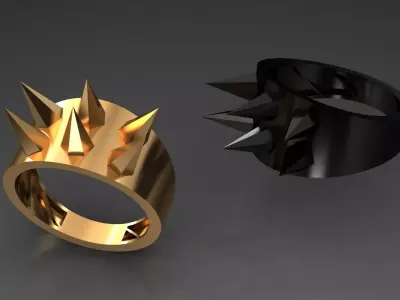 Knuckle duster Ring 3D print model