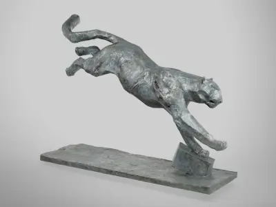 Panther Statue 3D model