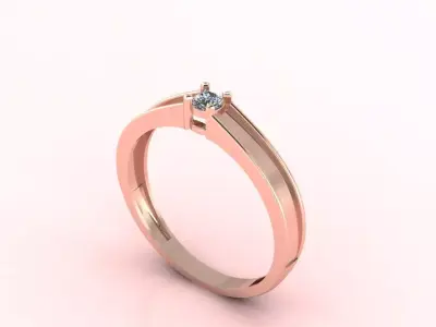 Solitaire Ring Diamond Series  3D print model purchase