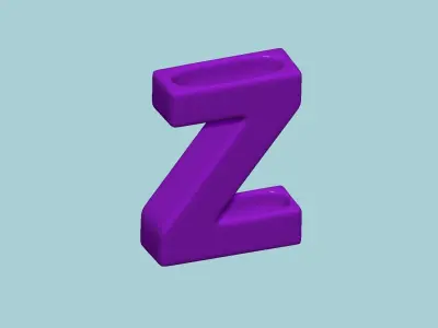 Vase Z - Alphabet Vases Collection Letters - STL Printable 3D print model