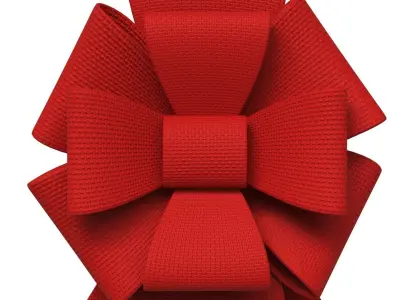 Christmas Bow Ribbon 43 Low-poly 3D model