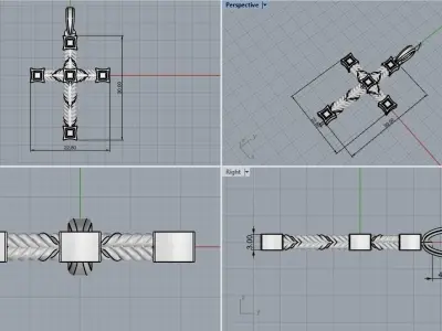 filigree cross model 831 3D print model