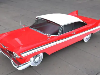 Plymouth Fury 1958  Low-poly 3D model