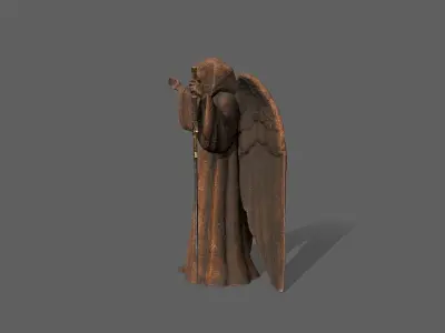 Angel Statue Low-poly 3D model