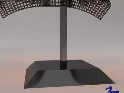 Sci-Fi Desk Lamp - Futuristic Lighting Model 3D model