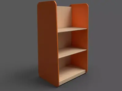 Large Shelf Orange Low-poly 3D model
