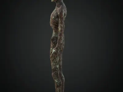 Rigged Zombie Character Low-poly 3D model