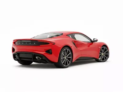 British Sports Car Coupe Low-poly 3D model