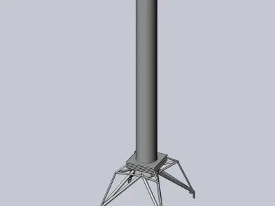 Space X Grasshopper F9R Dev VTOL Test Rocket 3D print model