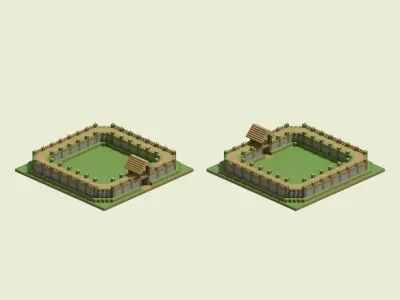 Rampart Walls 3D model