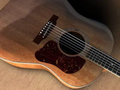 Washburn D10 Acoustic Guitar 3D model