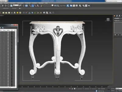 Cute french country side table  3D model