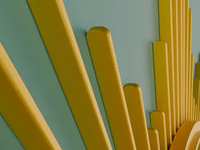 Sun-shaped mirror 001 3d model 3D model