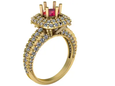 Luxury Engagement Ring 3d Printable Model 3D print model