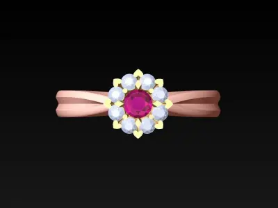 Diamond Ring - Womens Rings - N720046 3D print model