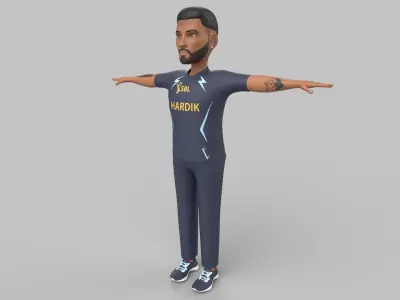 Hardik Pandya 3D model