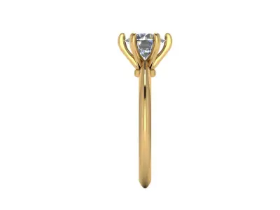 Diamond Women Engagement Ring R8 3D print model