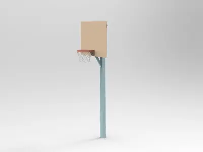Basketball 3D model hoop Free low-poly 3D model