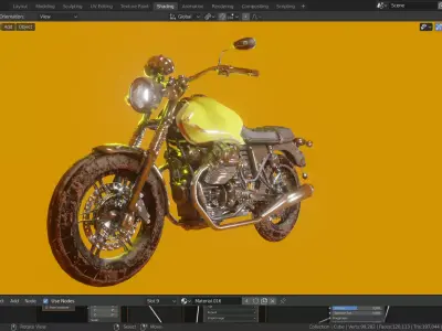 high detail bigbike motorcycle 3D model