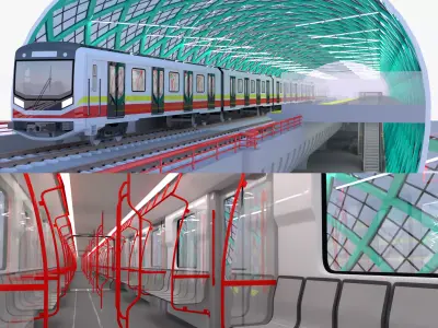 Sofia metro station 3D model