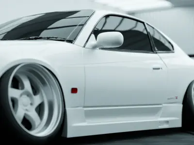 Highpoly Nissan Silvia JDM Edition 3D model 3D model