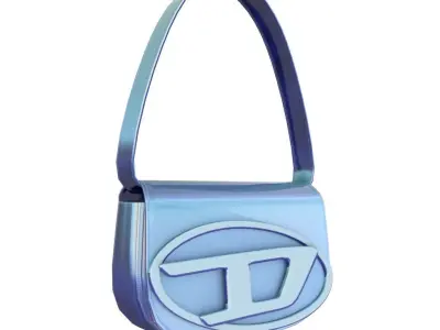 DIESEL Silver 1dr Bag  - 3d Model Low-poly  Low-poly 3D model