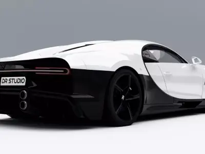 Bugatti Chiron Super Sport 2022 Low-poly 3D model