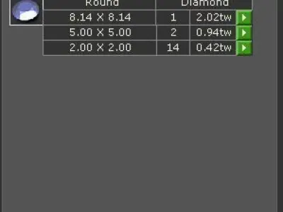 Engagement Ring With Diamond Around It 3D model