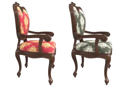 Classic carved chair 06 3D model