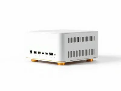 White Mini ITX Budget-Friendly PC Case model pack Low-poly 3D model